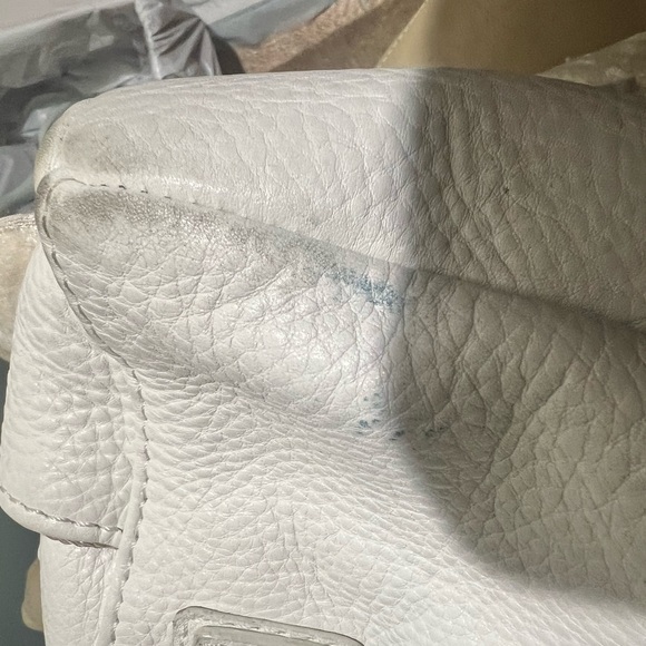 Fossil Cream Pebbled Leather Shoulder Bag | Double Strap | Neutral - Picture 11 of 14